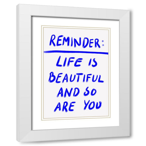 Reminder White Modern Wood Framed Art Print with Double Matting by Fritsch, Athene