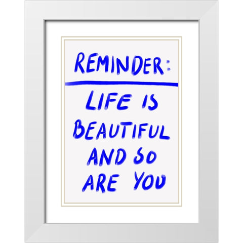 Reminder White Modern Wood Framed Art Print with Double Matting by Fritsch, Athene