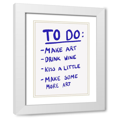 To Do White Modern Wood Framed Art Print with Double Matting by Fritsch, Athene