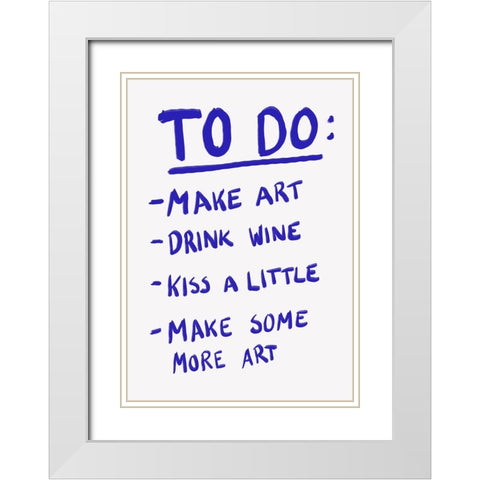 To Do White Modern Wood Framed Art Print with Double Matting by Fritsch, Athene