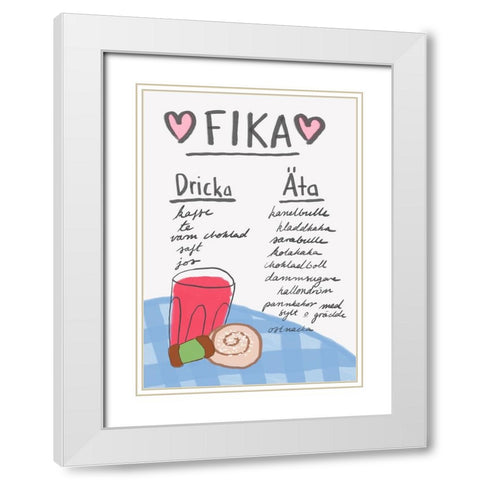 Fika White Modern Wood Framed Art Print with Double Matting by Fritsch, Athene