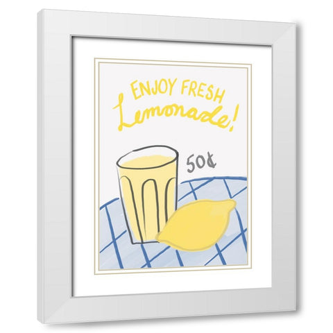 Fresh Lemonade White Modern Wood Framed Art Print with Double Matting by Fritsch, Athene