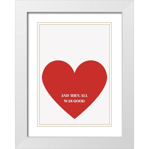 All Good White Modern Wood Framed Art Print with Double Matting by Fritsch, Athene