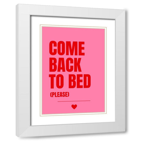Come Back to Bed White Modern Wood Framed Art Print with Double Matting by Fritsch, Athene