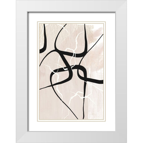 White Lines 2 White Modern Wood Framed Art Print with Double Matting by Ann Moss, Sally
