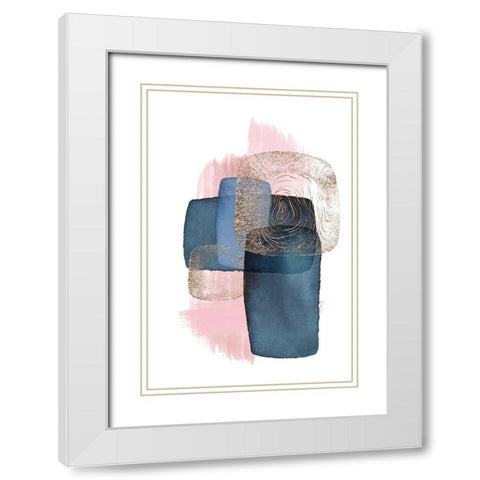 Monday blues-4 White Modern Wood Framed Art Print with Double Matting by Ann Moss, Sally