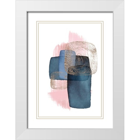 Monday blues-4 White Modern Wood Framed Art Print with Double Matting by Ann Moss, Sally