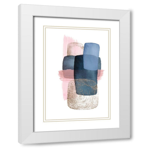 Monday blues-2 White Modern Wood Framed Art Print with Double Matting by Ann Moss, Sally