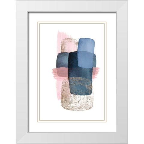 Monday blues-2 White Modern Wood Framed Art Print with Double Matting by Ann Moss, Sally