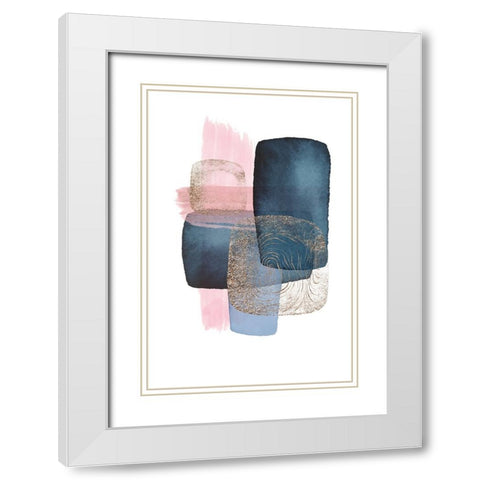 Monday blues-1 White Modern Wood Framed Art Print with Double Matting by Ann Moss, Sally