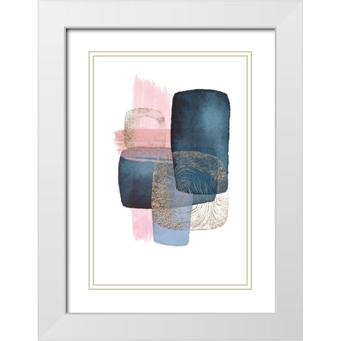 Monday blues-1 White Modern Wood Framed Art Print with Double Matting by Ann Moss, Sally