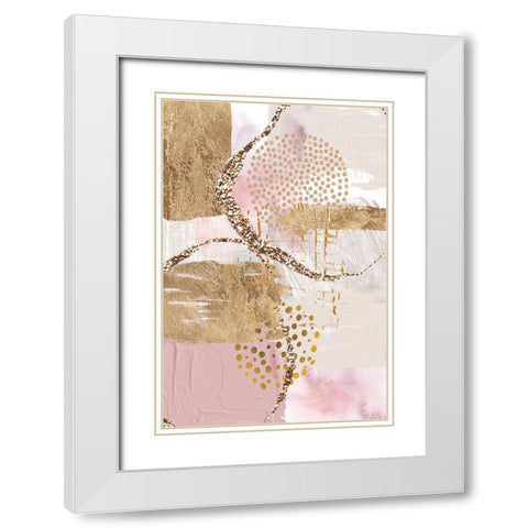 Golden Sunrise White Modern Wood Framed Art Print with Double Matting by Ann Moss, Sally