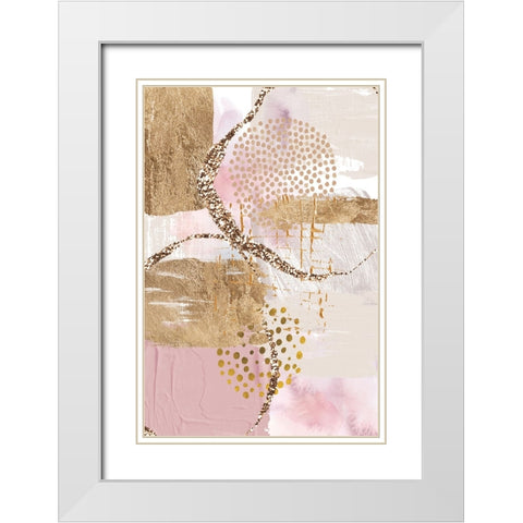 Golden Sunrise White Modern Wood Framed Art Print with Double Matting by Ann Moss, Sally