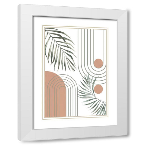 Botanical Bohemian-2 White Modern Wood Framed Art Print with Double Matting by Ann Moss, Sally