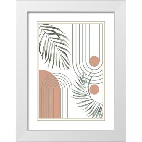 Botanical Bohemian-2 White Modern Wood Framed Art Print with Double Matting by Ann Moss, Sally