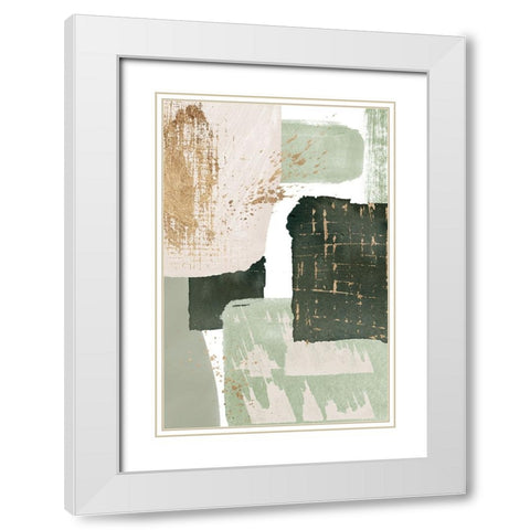 Green of Curiosity-3 White Modern Wood Framed Art Print with Double Matting by Ann Moss, Sally