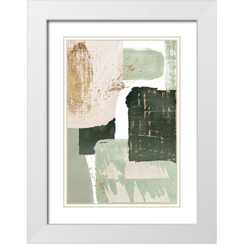 Green of Curiosity-3 White Modern Wood Framed Art Print with Double Matting by Ann Moss, Sally