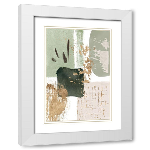 Green of Curiosity-2 White Modern Wood Framed Art Print with Double Matting by Ann Moss, Sally