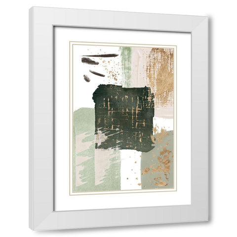 Green of Curiosity-1 White Modern Wood Framed Art Print with Double Matting by Ann Moss, Sally