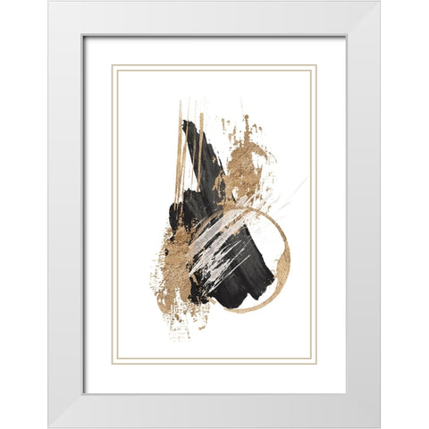 Chaos-3 White Modern Wood Framed Art Print with Double Matting by Ann Moss, Sally