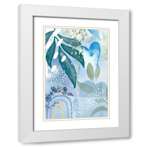 Iceberg Blue-1 White Modern Wood Framed Art Print with Double Matting by Ann Moss, Sally