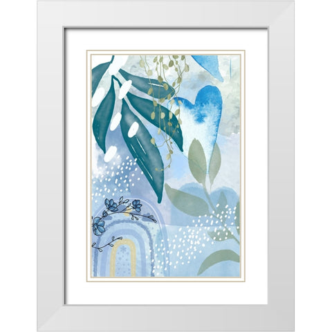 Iceberg Blue-1 White Modern Wood Framed Art Print with Double Matting by Ann Moss, Sally