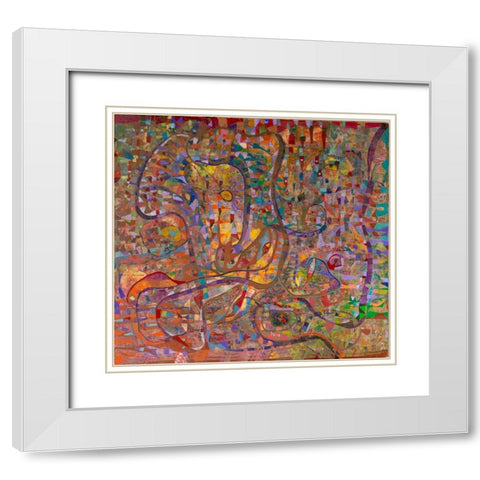 Dystopia White Modern Wood Framed Art Print with Double Matting by Loebelsohn, Alise