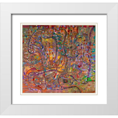 Dystopia White Modern Wood Framed Art Print with Double Matting by Loebelsohn, Alise