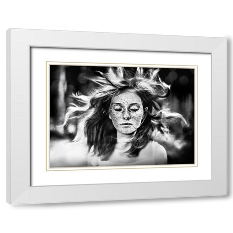Breakaway White Modern Wood Framed Art Print with Double Matting by Hur, Lars