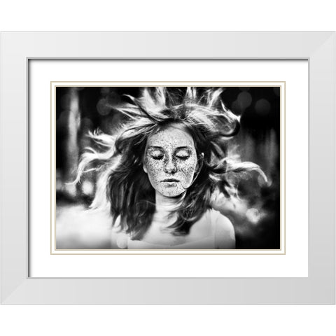 Breakaway White Modern Wood Framed Art Print with Double Matting by Hur, Lars