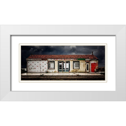Restaurant In Decline White Modern Wood Framed Art Print with Double Matting by Mattheyses, Eric