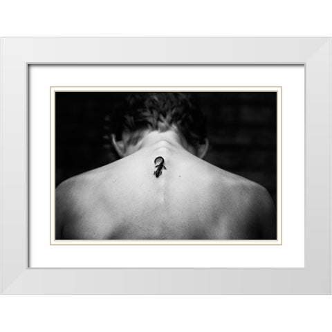 Tattoo Want To Be White Modern Wood Framed Art Print with Double Matting by Delrue, Mirjam