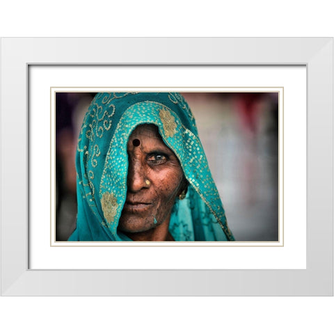 Monsoon White Modern Wood Framed Art Print with Double Matting by Gebbia, Salvatore