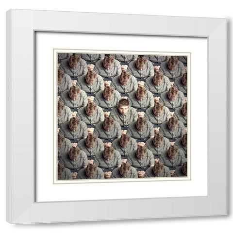 I Will Not Conform! White Modern Wood Framed Art Print with Double Matting by Bowen, Baden