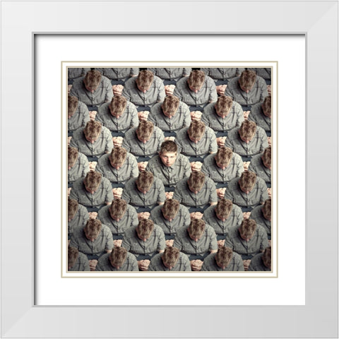 I Will Not Conform! White Modern Wood Framed Art Print with Double Matting by Bowen, Baden
