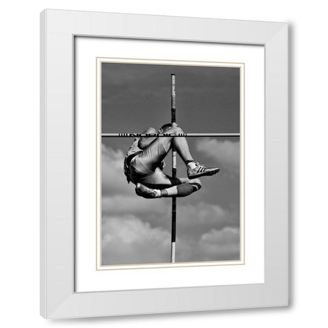 A Cross In The Sky White Modern Wood Framed Art Print with Double Matting by Kravanja, Jure