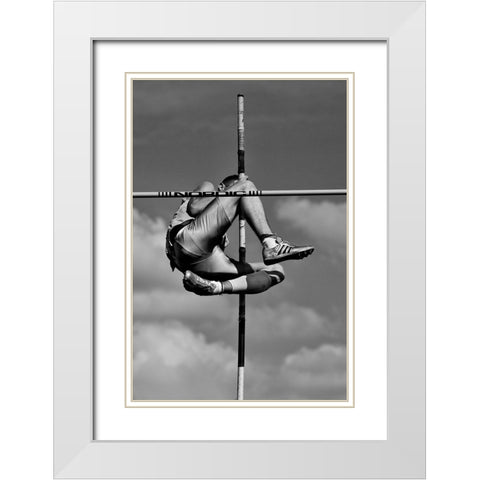 A Cross In The Sky White Modern Wood Framed Art Print with Double Matting by Kravanja, Jure
