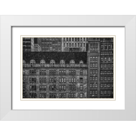 Fifth Avenue White Modern Wood Framed Art Print with Double Matting by Labagnara, Roxana