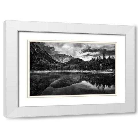 Untitled White Modern Wood Framed Art Print with Double Matting by Jovancevic, Dragan