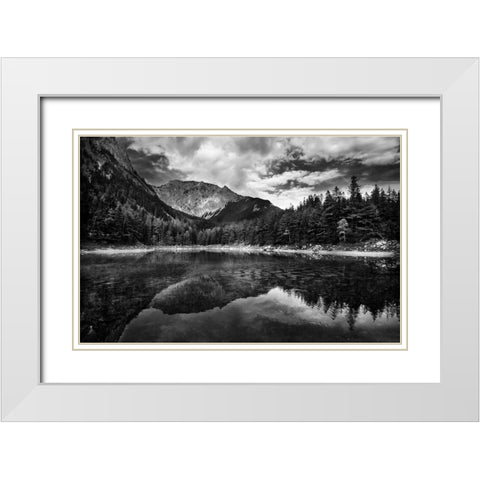 Untitled White Modern Wood Framed Art Print with Double Matting by Jovancevic, Dragan