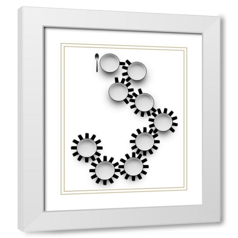 Daily Motor White Modern Wood Framed Art Print with Double Matting by De Kogel, Wieteke