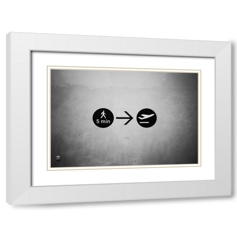 About To Leave White Modern Wood Framed Art Print with Double Matting by Palazon, Paco