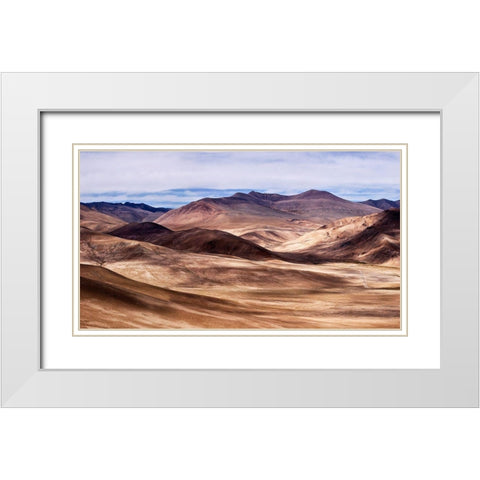 The Sands Of Time White Modern Wood Framed Art Print with Double Matting by Marino, Nicolas