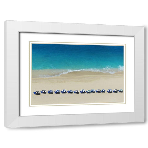 Untitled White Modern Wood Framed Art Print with Double Matting by Dabi, Ina