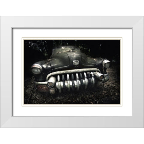 Buick White Modern Wood Framed Art Print with Double Matting by Droste, Holger