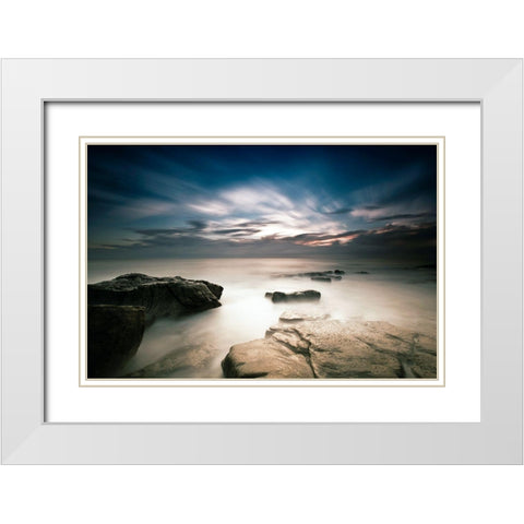 Morning Breaks White Modern Wood Framed Art Print with Double Matting by Brackstone, Mel