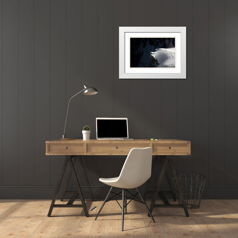 Alpinists White Modern Wood Framed Art Print with Double Matting by Shu, Tristan