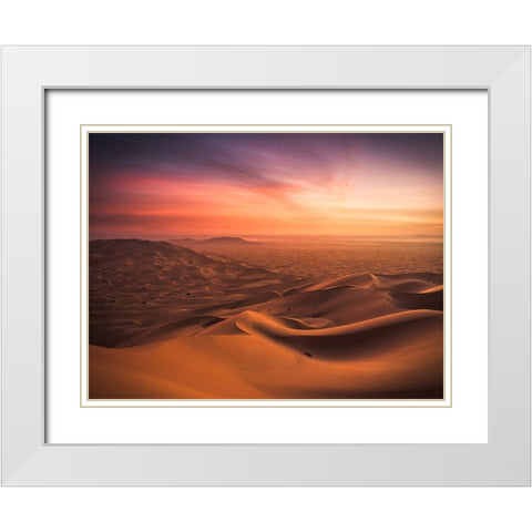 An End And A Beginning White Modern Wood Framed Art Print with Double Matting by Wonisch, Andreas