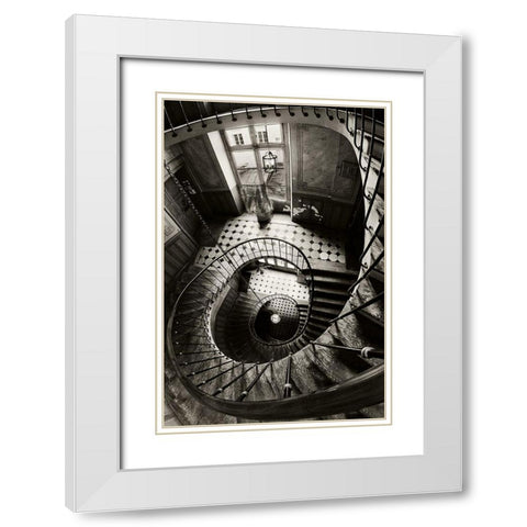 Carpe Diem White Modern Wood Framed Art Print with Double Matting by Frankba