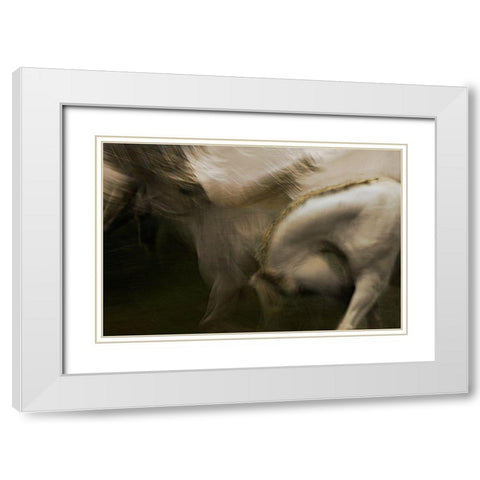 Flasing Of My Dream White Modern Wood Framed Art Print with Double Matting by Malovrh, Milan